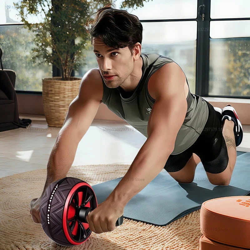 UniversalSports Fitness Abs Roller for Men and Women Silent Abdominal Wheel for Core Strength Toning Slimming Home Gym Equipment